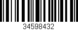 Código de barras (EAN, GTIN, SKU, ISBN): '34598432'