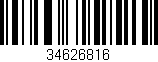 Código de barras (EAN, GTIN, SKU, ISBN): '34626816'