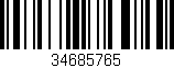 Código de barras (EAN, GTIN, SKU, ISBN): '34685765'