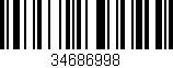 Código de barras (EAN, GTIN, SKU, ISBN): '34686998'