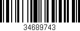 Código de barras (EAN, GTIN, SKU, ISBN): '34689743'