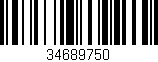 Código de barras (EAN, GTIN, SKU, ISBN): '34689750'