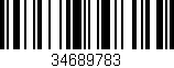 Código de barras (EAN, GTIN, SKU, ISBN): '34689783'