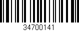 Código de barras (EAN, GTIN, SKU, ISBN): '34700141'
