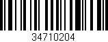 Código de barras (EAN, GTIN, SKU, ISBN): '34710204'
