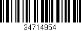 Código de barras (EAN, GTIN, SKU, ISBN): '34714954'