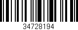 Código de barras (EAN, GTIN, SKU, ISBN): '34728194'