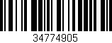 Código de barras (EAN, GTIN, SKU, ISBN): '34774905'