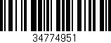 Código de barras (EAN, GTIN, SKU, ISBN): '34774951'