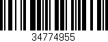 Código de barras (EAN, GTIN, SKU, ISBN): '34774955'