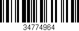 Código de barras (EAN, GTIN, SKU, ISBN): '34774964'