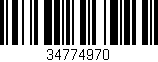 Código de barras (EAN, GTIN, SKU, ISBN): '34774970'