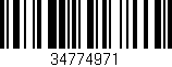 Código de barras (EAN, GTIN, SKU, ISBN): '34774971'