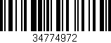 Código de barras (EAN, GTIN, SKU, ISBN): '34774972'