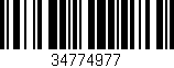 Código de barras (EAN, GTIN, SKU, ISBN): '34774977'