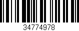 Código de barras (EAN, GTIN, SKU, ISBN): '34774978'