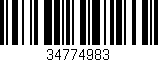 Código de barras (EAN, GTIN, SKU, ISBN): '34774983'