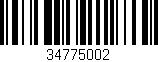 Código de barras (EAN, GTIN, SKU, ISBN): '34775002'