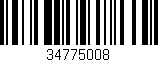Código de barras (EAN, GTIN, SKU, ISBN): '34775008'