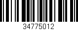 Código de barras (EAN, GTIN, SKU, ISBN): '34775012'