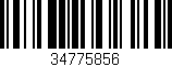 Código de barras (EAN, GTIN, SKU, ISBN): '34775856'