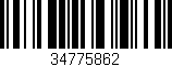 Código de barras (EAN, GTIN, SKU, ISBN): '34775862'