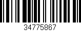 Código de barras (EAN, GTIN, SKU, ISBN): '34775867'