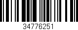 Código de barras (EAN, GTIN, SKU, ISBN): '34776251'