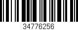 Código de barras (EAN, GTIN, SKU, ISBN): '34776256'