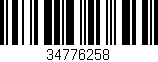 Código de barras (EAN, GTIN, SKU, ISBN): '34776258'