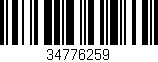 Código de barras (EAN, GTIN, SKU, ISBN): '34776259'