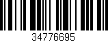 Código de barras (EAN, GTIN, SKU, ISBN): '34776695'