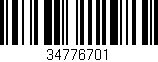 Código de barras (EAN, GTIN, SKU, ISBN): '34776701'