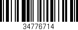 Código de barras (EAN, GTIN, SKU, ISBN): '34776714'
