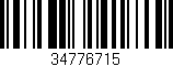 Código de barras (EAN, GTIN, SKU, ISBN): '34776715'