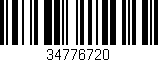 Código de barras (EAN, GTIN, SKU, ISBN): '34776720'