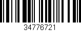 Código de barras (EAN, GTIN, SKU, ISBN): '34776721'