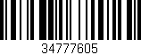 Código de barras (EAN, GTIN, SKU, ISBN): '34777605'