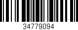 Código de barras (EAN, GTIN, SKU, ISBN): '34779094'