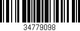 Código de barras (EAN, GTIN, SKU, ISBN): '34779098'