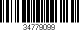 Código de barras (EAN, GTIN, SKU, ISBN): '34779099'