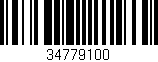 Código de barras (EAN, GTIN, SKU, ISBN): '34779100'