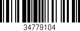 Código de barras (EAN, GTIN, SKU, ISBN): '34779104'