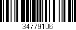 Código de barras (EAN, GTIN, SKU, ISBN): '34779106'