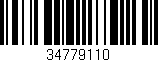 Código de barras (EAN, GTIN, SKU, ISBN): '34779110'