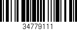 Código de barras (EAN, GTIN, SKU, ISBN): '34779111'