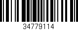 Código de barras (EAN, GTIN, SKU, ISBN): '34779114'