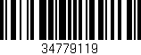 Código de barras (EAN, GTIN, SKU, ISBN): '34779119'