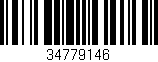 Código de barras (EAN, GTIN, SKU, ISBN): '34779146'