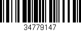 Código de barras (EAN, GTIN, SKU, ISBN): '34779147'